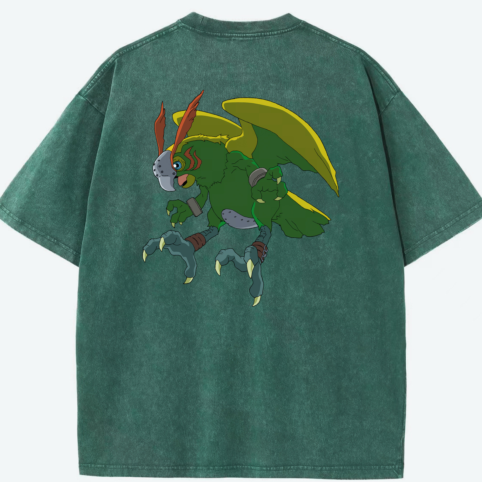 （画像用） Digimon デジタルモンスター/デジモン 綿100% ヴィンテージ風 半袖Tシャツ（背面プリント）
